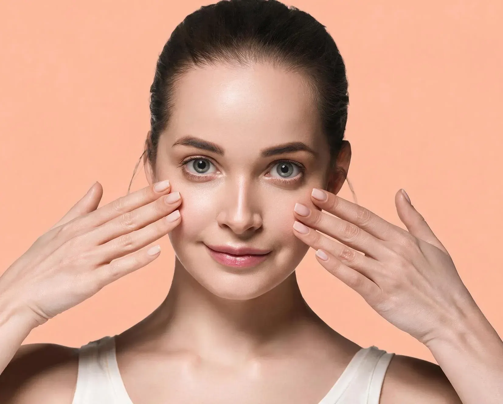 Illustration of tear trough hollowing and thin under eye skin at Healthy Enhancements Wellington, FL