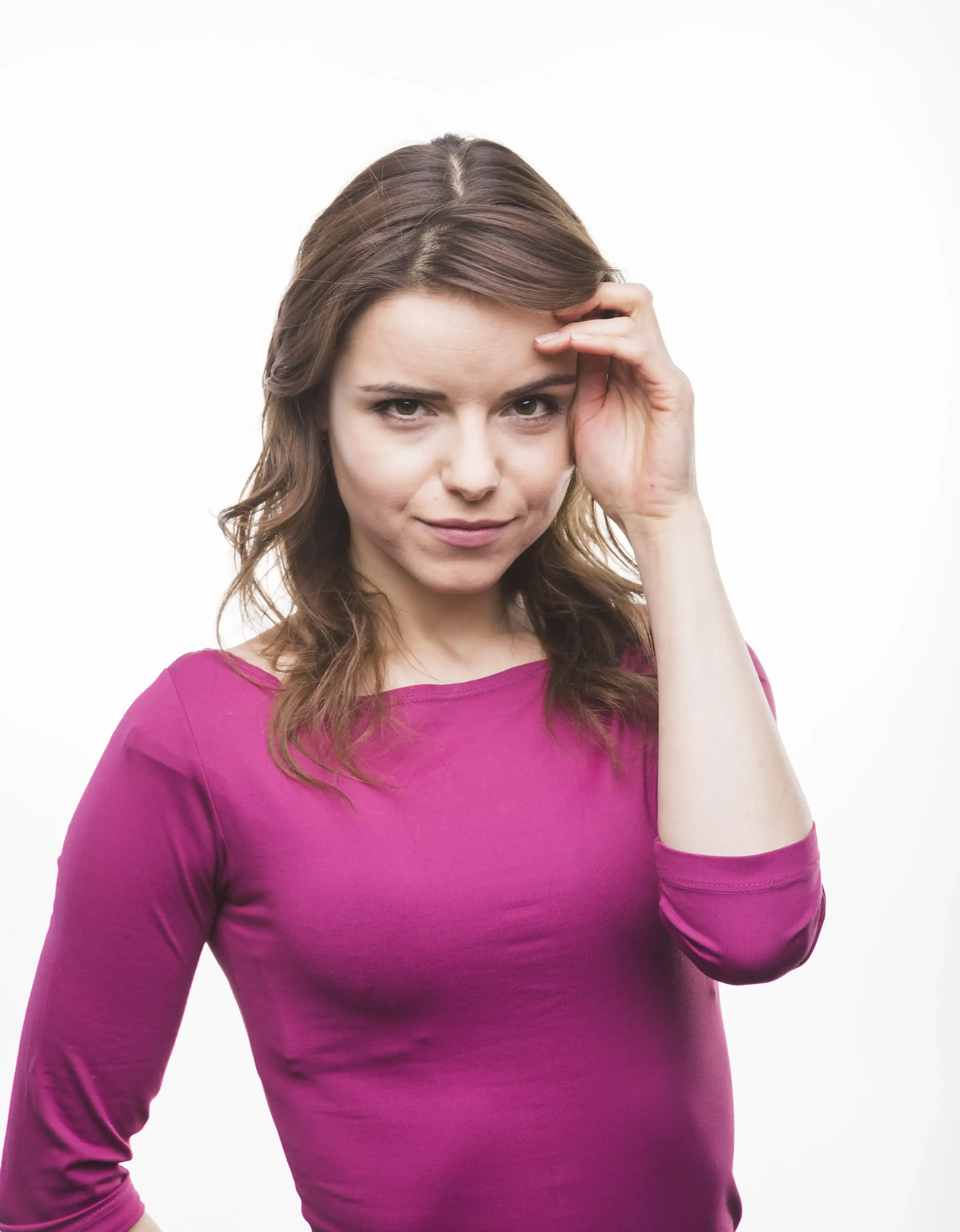 Woman concerned about forehead lines at Healthy Enhancements Wellington
